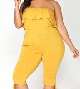 Strapless Crop Jumpsuit